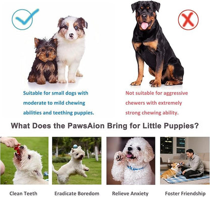 Puppy Chew Toys for Teething and Fun, 20 Pack Dog Toys for Small Puppies Bulk with Various Rubber Rings, Ropes and Balls for Interactive Play, Teeth Cleaning & Relief