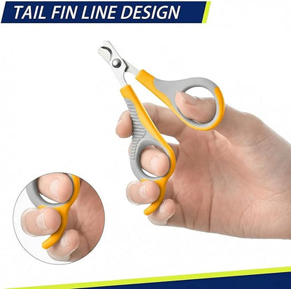 WePet Pet Nail Clippers U07.2, Professional Claw Trimmer, Scissor for Cats, Puppies, Kittens, Hamsters, Rabbits and Small Animals, Sharp, Safe, Small, Grey/Yellow