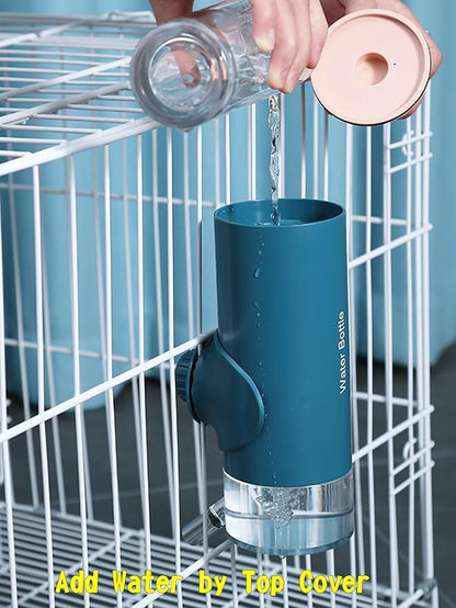 DEYACE Dog Crate Water Bottle Stainless Steel Leak-Proof Ball 24oz Top Fill Dog Water Dispenser for Cage