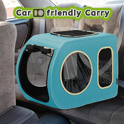 2025 Upgraded Dog Stroller for Large & Medium Dogs，Pet Stroller for 2 Small Dogs, Foldable Jogger Wagon with Detachable Carrier for Car Seat, Adjustable Handle, Up to 90 lbs, Blue