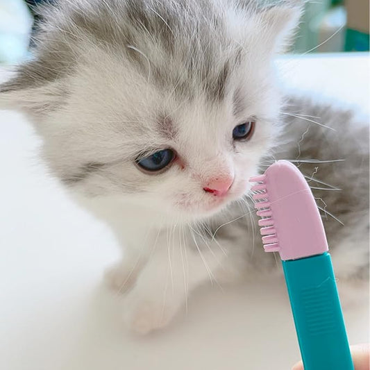 Cat Grooming Brush - Pet Eye and Acne Cleaner, Tear Stain Remover Comb for Small Dogs and Cats