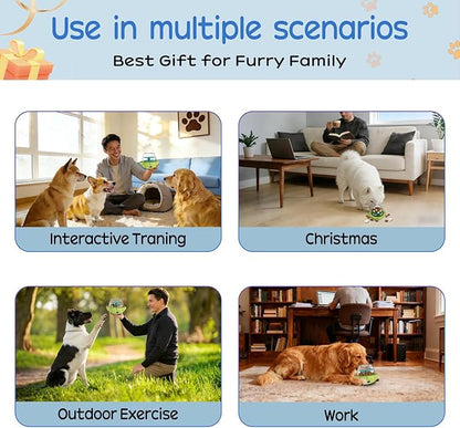 Interactive Dog Puzzle Toy for Smart, Dog Enrichment Toys to Keep Them Busy, Cognitive Dogs Toy to Stimulate Their Brain, Dog's Treat Dispensing Toys with Slow Feeder, Durable and Easy to Clean