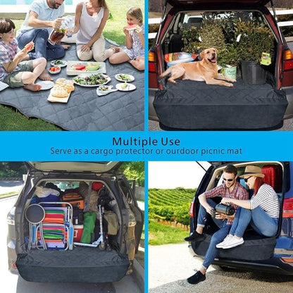 J&C Trunk Dog Cover Car Trunk Cover Heavy Duty Dog Trunk Cover Pet Cargo Liner SUV Trunk Cover for Dogs Waterproof Pet Cargo Liner for SUV Dog Trunk Cover for SUV Dog Car Seat Cover for Back Seat