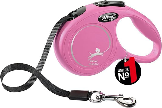Flexi Roll-Leine New Classic XS Gurt 3 M Blau Für Hunde, Katzen Und Kleintiere Bis Max. 12 kg, Multicolor, Youth X-Small/16