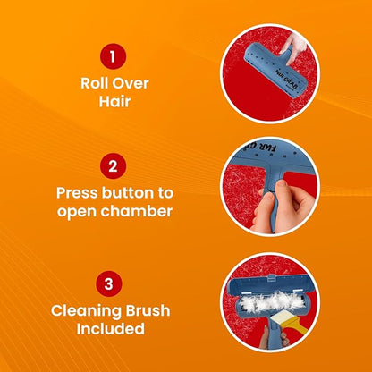 Reusable Pet Hair Remover Roller – Dog & Cat Hair Lint Remover for Furniture, Couch, Carpet, Car & Clothes – No Adhesives – Eco-Friendly- No Tape or Refills