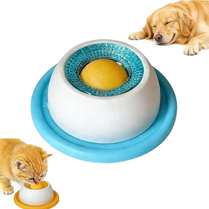 2026 Upgraded Dog Lick Bowl, Dog Cat Enrichment Toys, Interactive Slow Feeder & Anxiety Relief Treat Dispenser with Non-Slip Base for Puppy Kitten Mental Stimulation. (Blue-1PCS)
