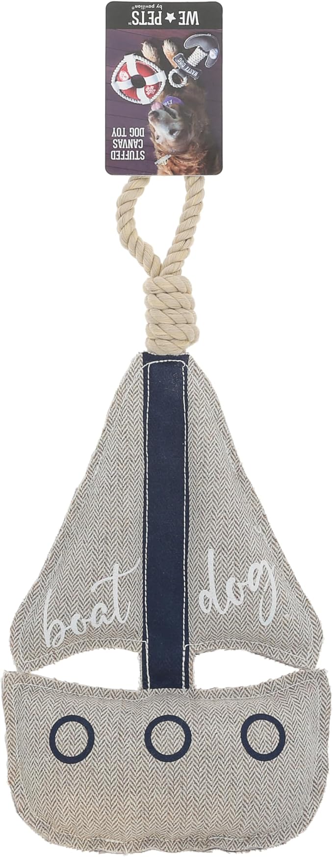 Pavilion Gift Company - Boat Dog - Dog Toy On Rope Tug of War Puppy Doggy K9 Lover Parent Boating Outdoor Gift