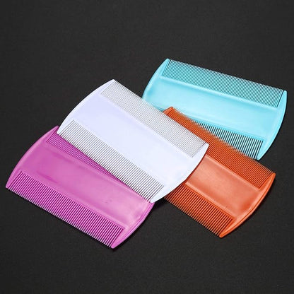 4 Pcs Lice Combs, Double sided Pet Combs, Cat Dog Pet Grooming Fine Tooth HairMixed Color