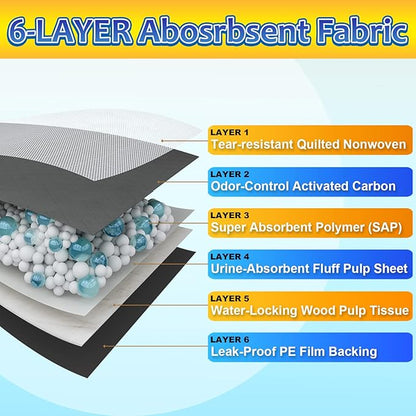 Charcoal Dog Training Pads 100 Count, 22"x22" Puppy Pee Pads for Small Dogs, Activated Carbon Dog Pee Pads, Disposable Puppy Pads Pet Training Pads