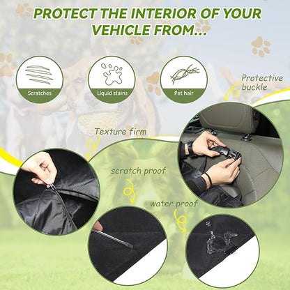 Dog Car Seat Cover for 2020-2024 Land Rover Defender 90/110/130 Accessories, Waterproof & Nonslip Cargo Liner for Dogs, Dog Seat Cover Mat Backseat Protector (Rear Seat)