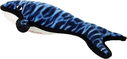 TUFFY - World's Tuffest Soft Dog Toy - Ocean- Squeakers - Multiple Layers. Made Durable, Strong & Tough. Interactive Play (Tug, Toss & Fetch). Machine Washable & Floats. (Whale, Large 2 Pack)
