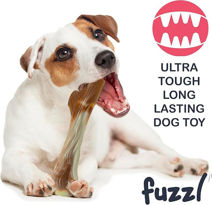 Ultra Tough Nylon Dog Chew Toy - Crossbone and Bone Beef Flavour for Extreme Chewers - Long Lasting Bone for Aggressive Chewers - Strong Puppy Toys