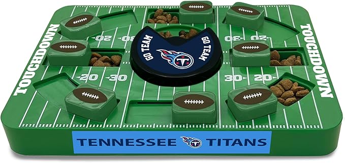 Pets First NFL Tennessee Titans Large Puzzle Toy, New Size, Interactive Dog Treat & Slow Feeding Toy