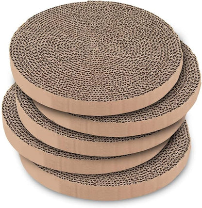 Best Pet Supplies Catify Cat Scratcher, Fun Interactive Scratchers, Posts, Poles, Claw Safe, Furniture Saver Indoor Play Support Natural Cat Behaviors Heavy Duty - 5 Pack Round, 10 x 10"