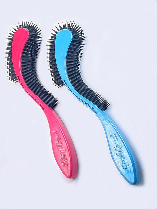 Cat Brush, Blue. Designed for Comfort, Created for Cats and Dogs. Ergonomic shape promotes stress free grooming. Great for long to short haired cats. Made in the USA.