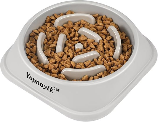 Slow Feeder Dog Bowls for Healthy Eating, Non-Slip and Anti-Choking Design, Reduces Bloating & Overeating for Large Dogs, Easy to Clean
