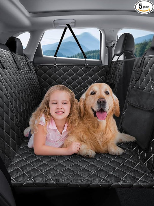 Turosur Car Back Seat Extender for Dogs Waterproof Pet Hammock for SUV Hard Bottom Car Travel Pet Bed Holds 440 lbs