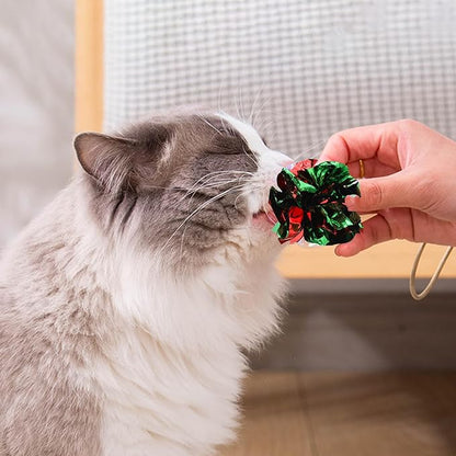 Andiker 20PCS Cat Crinkle Balls, 2.16 Inches Cat Balls with Polyester Film Thick Crinkle Paper Sturdy Interactive Cat Toys for Indoor Cats Reducing Boredom and Keep Fit for Cats and Kitten (Colorful)