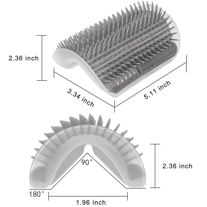 Dbuy 3 Pack Cat Grooming Set - Self Groomer Massage Combs with Catnip, Mitts Brush Gloves for Short and Long Fur, Hair Remover Tool