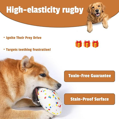 ETPU Dog Toys 3-Piece Set for Large Breeds - Super Bounce Ball, Tug-of-War Pull Ring & Football, Heavy Duty Chew Resistant Toys for Aggressive Chewers, Outdoor Fetch & Interactive Play