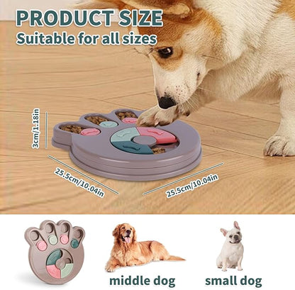 Interactive Dog Puzzle Toy & Slow Feeder Bowl - Puppy Chew Toys for Boredom Relief, Mental Stimulation, Aggressive Chewers,Dog Puzzle Toy