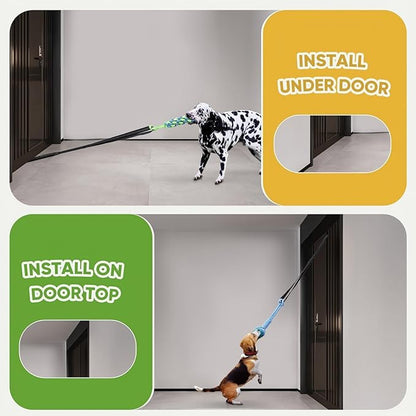 Hanging Tree Tug Toy,Bungee Dog Toy, Interactive Tether Tug Toy with 4Pcs,Exercise Play Rope, for Small/Medium Dogs
