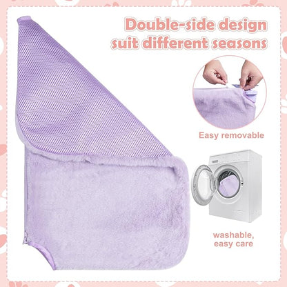 2 Pack Cat Window Perch,Cat Window Hammock Cordless Foldable Window Bed with 4 Large Strong Suction Cup,Reversible Cushion Cover,Metal Frame Easy to Adjust Window Seat Holds up to 40lbs(Purple)