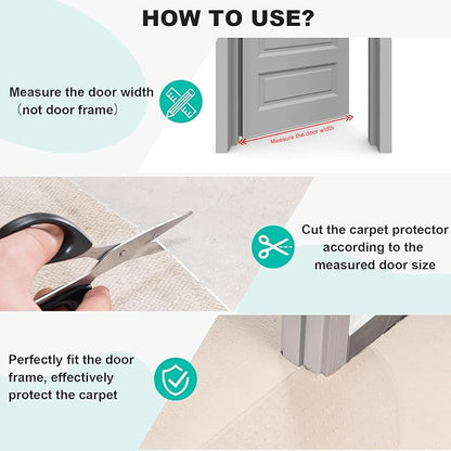 Uross Semi-Circular Carpet Protector for Pets 1PCS, Plastic Cat Carpet Protector for Doorway, Cat Scratch Protector Mat, Cat Ripping Up Under Door Carpet Scratch Stopper
