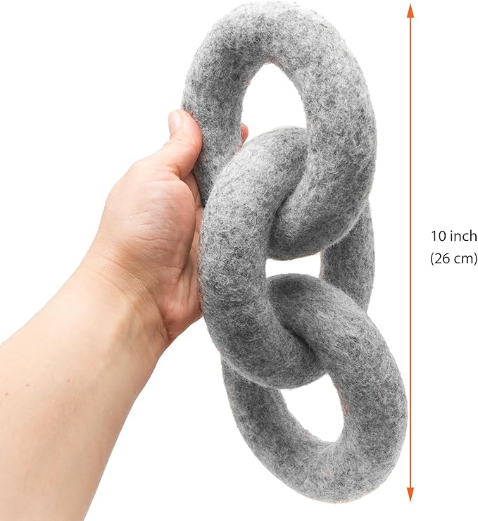 Glaciart One Felted Wool Dog Chew Rings | Durable Dog Chew Toy, Puppy Chew Toys for Teething & Dog Teeth Cleaning | Pet Toys Fetch Games & for Anxiety/Boredom | Great for Small, Medium or Large Dogs