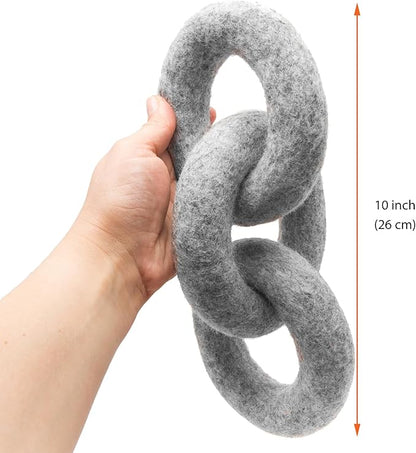 Glaciart One Felted Wool Dog Chew Rings | Durable Dog Chew Toy, Puppy Chew Toys for Teething & Dog Teeth Cleaning | Pet Toys Fetch Games & for Anxiety/Boredom | Great for Small, Medium or Large Dogs
