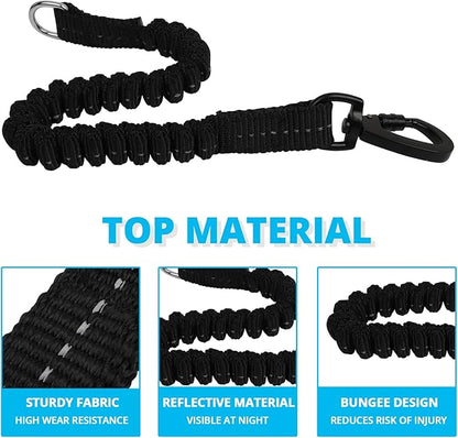 Long Dog Leash 20 FT: Heavy Duty Rope Leashes for Dogs Training with Swivel Lockable Hook Reflective Threads Bungee and Padded Handle - Dog Lead for Large Small Medium Dogs Outside Walking Hiking Blue