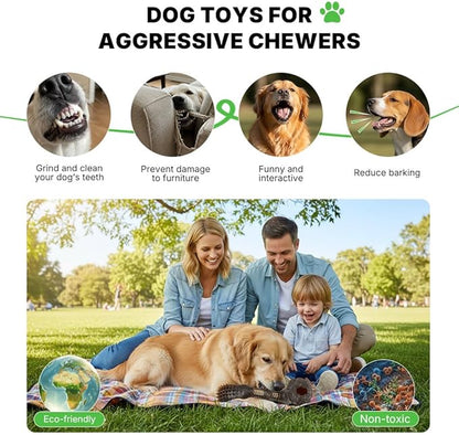 Bristle Dog Chew Toy - Tough Dog Toys with Treat Hole, Interactive Dog Toys with Massage Bristles for Small and Medium Dogs
