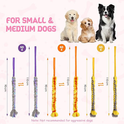 Dog Tug Toys, Bungee Tug of War Dog Rope Toys, Soft Chew Toy for Medium and Small Dogs, Interactive Rope Toys for Puppy Teeth Cleaning