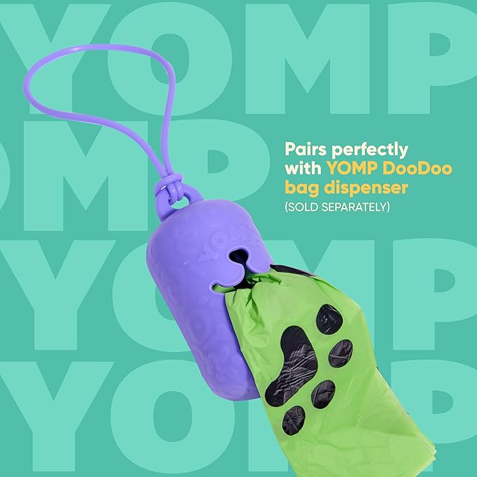 Yomp Compostable Dog Poop Bags (60 Bags, 1-Month Supply) – Leak-Proof, Biodegradable Dog Waste Bags Made from Corn Starch (13" x 9") - Standard Size