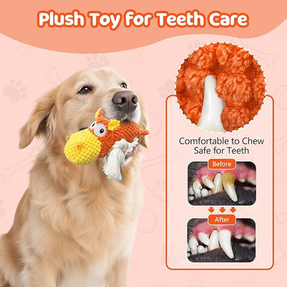 Squeaky Dog Toys - Plush Dog Toy for Small, Medium, and Large Dogs, Great for Tug-of-War and Playtime