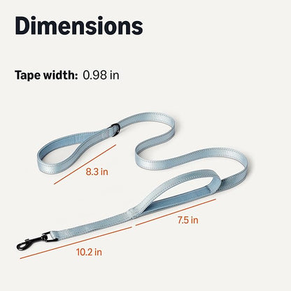 Amazon Basics Reflective Dog Leash with Dual-Padded Handles and D Ring, 6ft
