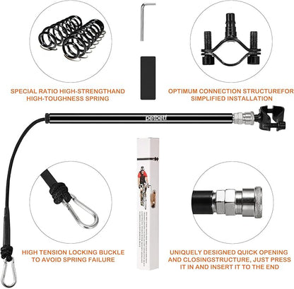 Dog Bike Leash -Dog Hands Free Leas | Attachment | Bike Leash Attachment | with Quick Connect Mechanism | Safety Fit for Outdoor | Easy to Installation and Removal,2Years Warranty Black