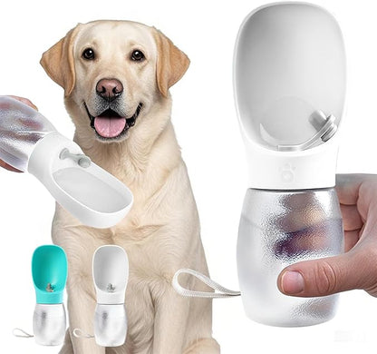 Kalimdor Dog Water Bottle,Leak Proof Portable Puppy Water Dispenser with Drinking Feeder, Dog Walking Accessories for Pets Outdoor Walking, Hiking, Travel, Food Grade Plastic