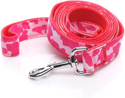 Heavy Duty Dog Leash, 4 FT/ 6 FT/ 10 FT Long, 1 Inch Wide, Nylon Camouflage Dog Leash for Small and Medium Dogs