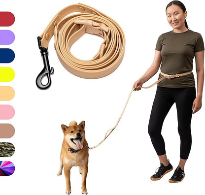 Heavy Duty Hands Free Dog Leash for Medium to Large Dogs for Comfortable Running Jogging Walking | Buckle Closure | Soft Padded Handle | 360 Rotating Carabiner (Leash Length 6 ft)