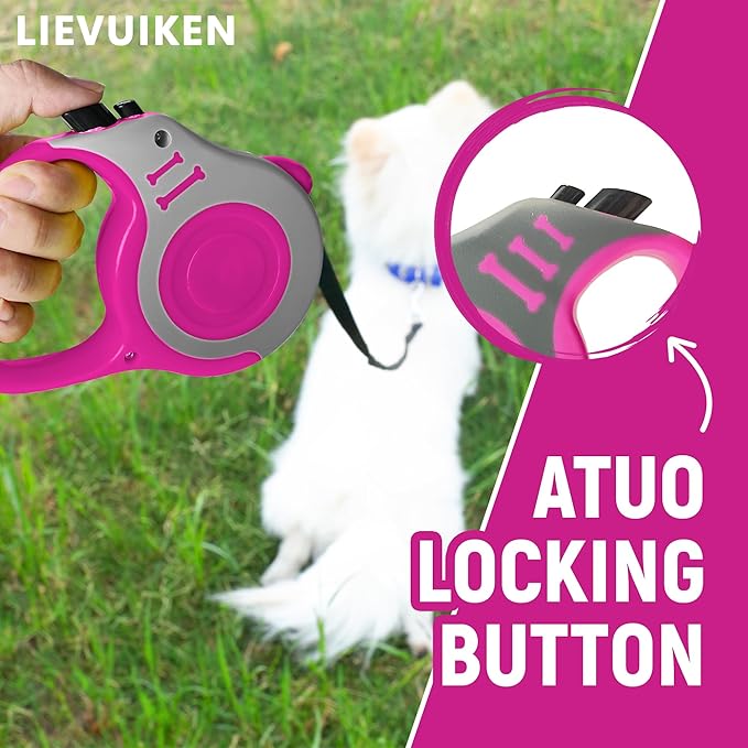 Retractable Dog Leash Automatic Telescopic Tractor Dog Tape, Pet Tape 10/16 FT Durable and Convenient, with Non-Slip Handle, Suitable for Small and Medium Dogs