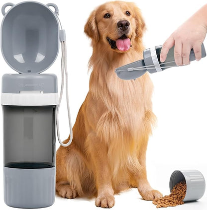 Pet Water Bottle Leak Proof Portable - Dog Water Dispenser with Drinking Bowl, Puppy Travel Accessories for Outdoor Walking, Hiking, Running