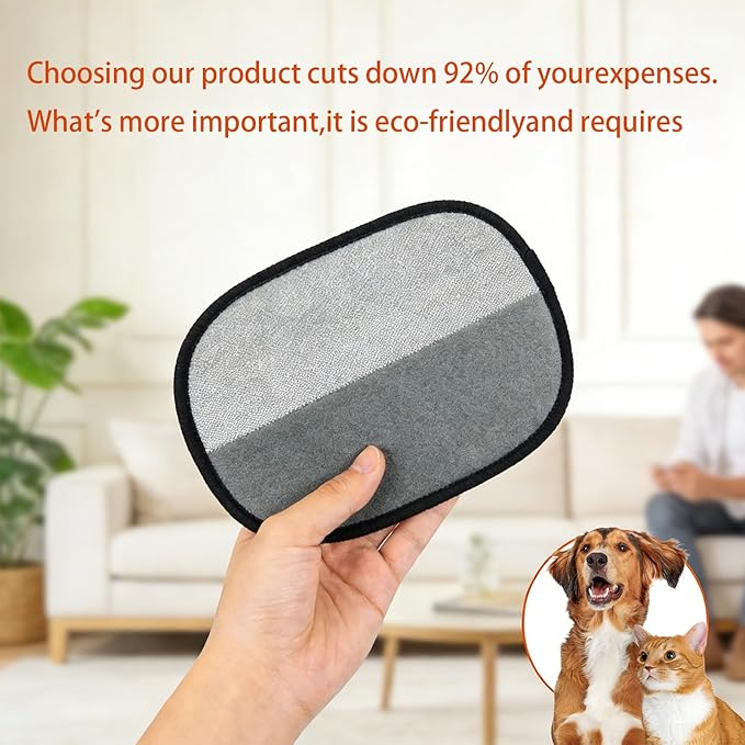 Pet Hair Removal Glove for Cats & Dogs, Reusable Pet Glove for Dogs & Cats, Easy Hair Remover for Short and Long Fur, Pet Shedding Glove for Home Furniture Cleaning (1 Pcs)