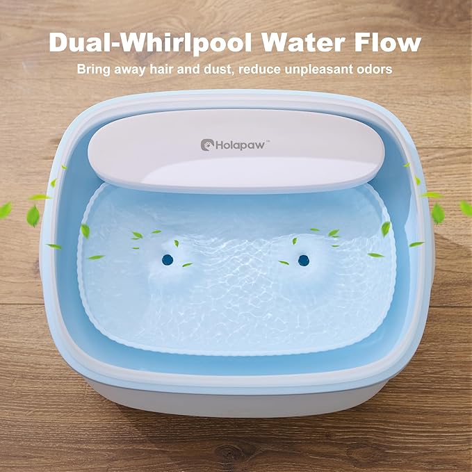 Dog Water Fountain for Large Dogs, 2.1Gal/8L Dog Water Bowl Dispenser, No Spill Automatic Pet Water Fountain for Dogs Cats Multiple Pets with Ultra Quiet Pump, 3 Filter Replacement, Blue