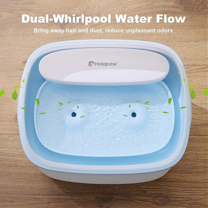 Dog Water Fountain for Large Dogs, 2.1Gal/8L Dog Water Bowl Dispenser, No Spill Automatic Pet Water Fountain for Dogs Cats Multiple Pets with Ultra Quiet Pump, 3 Filter Replacement, Blue