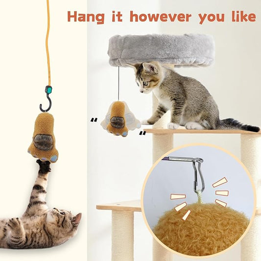 Cat Toy Stinky Paws, Filled with Valerian Catnip, Hang Anywhere, Features Crinkle Paper and Rattle, Multi-Function Interactive Cat Toy, Suitable for All Cat Breeds