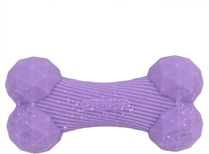 Pupstages Flex-Force Bone Dog Toy - Fetch & Chew, Aggressive Chewers, Multi-Texture with Unpredictable Bounce, Floats in Water, Vanilla-Cappuccino Scent, Medium & Large Breeds, 6.5" x 3.1"
