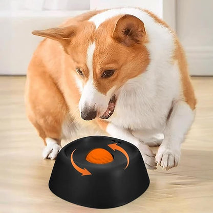 Dog Lick Bowl, Slow Feeder Dog Bowls for Liquid Treat, Dog Licking Bowl with Rolling Balls, Dog Cat Enrichment Toys - Interactive Slow Feeder & Anxiety Relief, for Large Medium Small Puppy (Black)