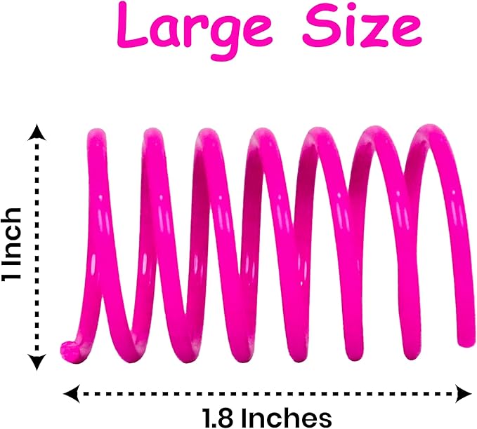 Cat Spring Toy, 60 Pcs Kittens Toys Plastic Colorful Coil Spiral Springs for Swatting, Biting, Hunting, and Active Healthy Play Interactive Cat Toys Indoor Cats