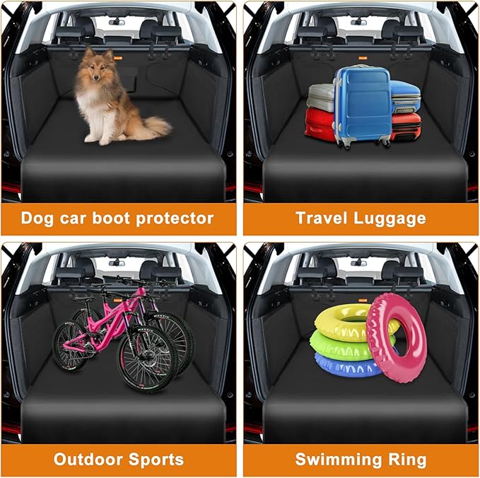 Alfheim Cargo Liner for Dogs, Nonslip Waterproof Pet Boot Liner with Bumper Flap Protector, Durable Washable Cargo Cover Mat Travel, Universal for Medium Small Car SUV